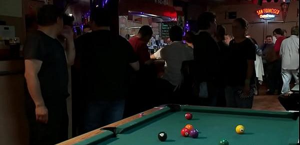  Petite slut anal fucked in public bar